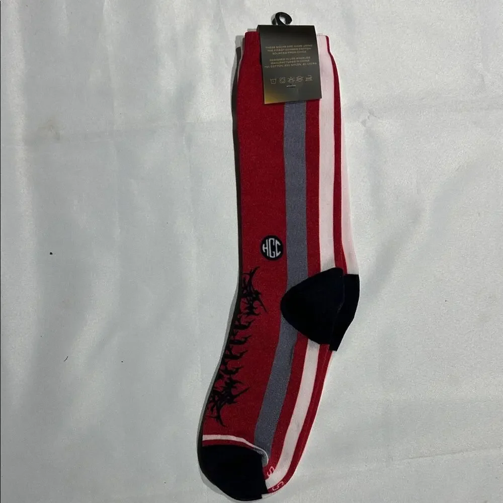 Red and Gray Thorn‎ Men's Socks by Headgear Classics